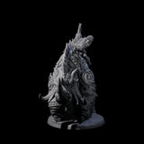 Berserker Dwarf riding Rhino D Miniature for Dungeons and Dragons, Pathfinder or other TTRPGs