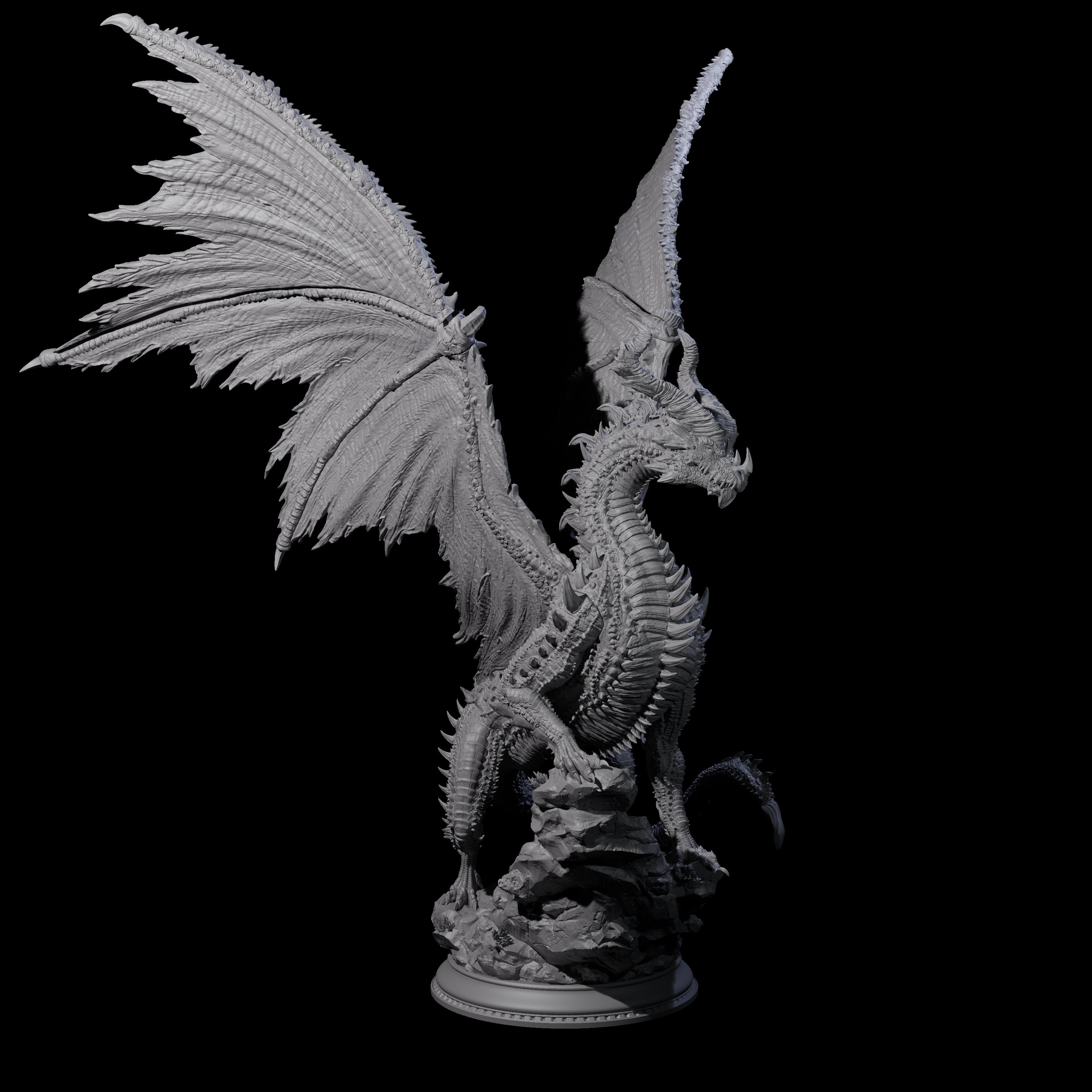 Betrayer Black Dragon Miniature for Dungeons and Dragons, Pathfinder or other TTRPGs