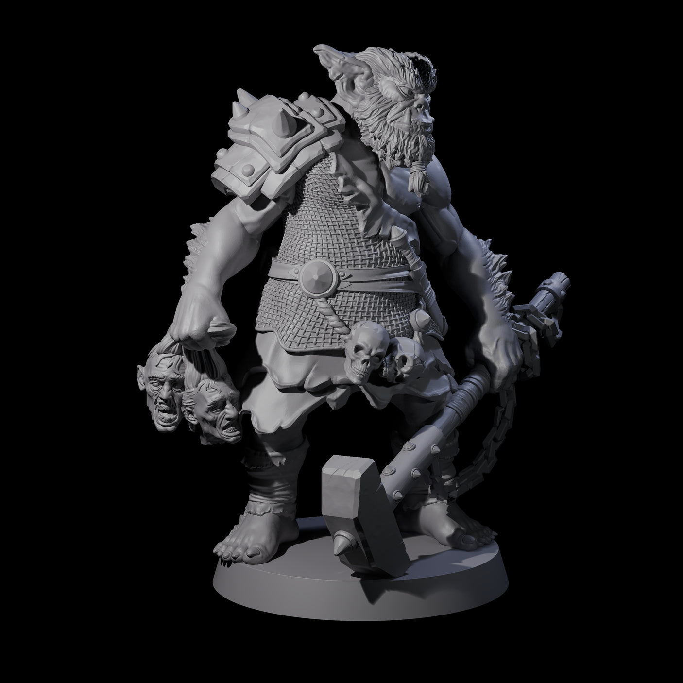 Big Chonky Bugbear A Miniature for Dungeons and Dragons, Pathfinder or other TTRPGs
