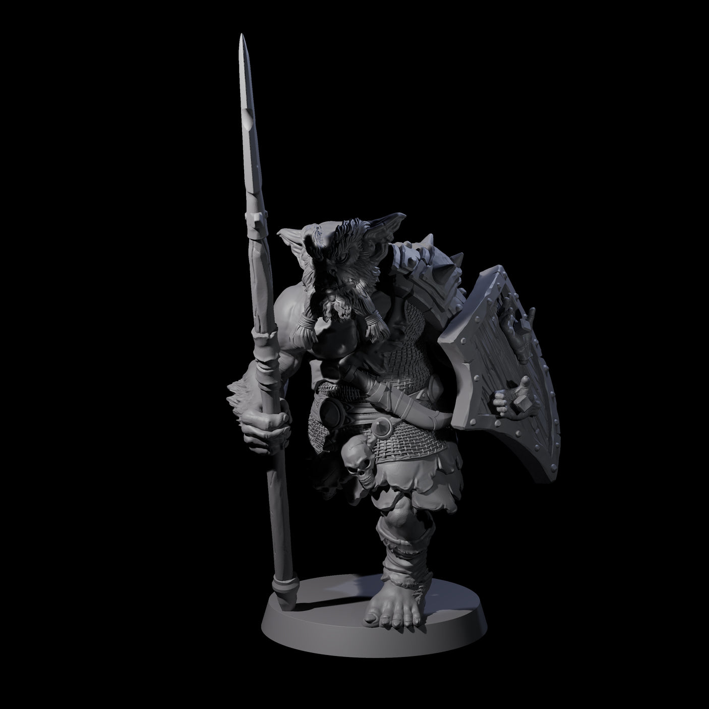 Big Chonky Bugbear B Miniature for Dungeons and Dragons, Pathfinder or other TTRPGs