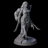 Big Hair Princess Miniature for Dungeons and Dragons, Pathfinder or other TTRPGs