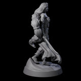 Big Hair Princess Miniature for Dungeons and Dragons, Pathfinder or other TTRPGs