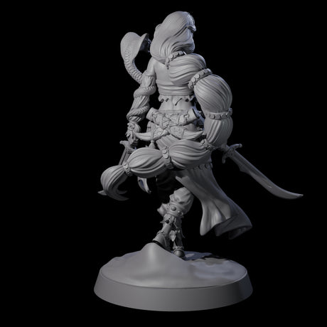 Big Hair Princess Miniature for Dungeons and Dragons, Pathfinder or other TTRPGs