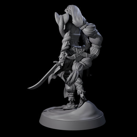 Big Hair Princess Miniature for Dungeons and Dragons, Pathfinder or other TTRPGs