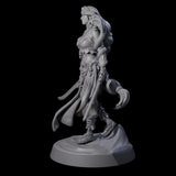 Big Hair Princess Miniature for Dungeons and Dragons, Pathfinder or other TTRPGs