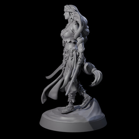 Big Hair Princess Miniature for Dungeons and Dragons, Pathfinder or other TTRPGs