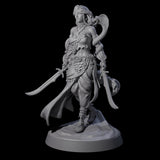 Big Hair Princess Miniature for Dungeons and Dragons, Pathfinder or other TTRPGs