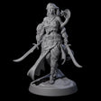 Big Hair Princess Miniature for Dungeons and Dragons, Pathfinder or other TTRPGs