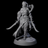 Big Hair Princess Miniature for Dungeons and Dragons, Pathfinder or other TTRPGs