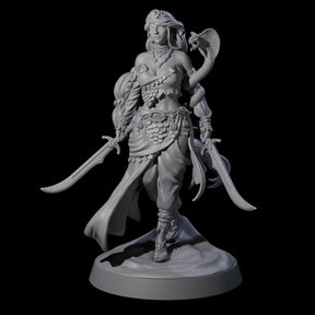 Big Hair Princess Miniature for Dungeons and Dragons, Pathfinder or other TTRPGs