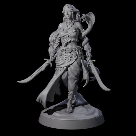 Big Hair Princess Miniature for Dungeons and Dragons, Pathfinder or other TTRPGs