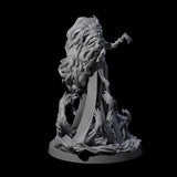 Big Hair Witch Queen Miniature for Dungeons and Dragons, Pathfinder or other TTRPGs