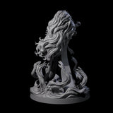 Big Hair Witch Queen Miniature for Dungeons and Dragons, Pathfinder or other TTRPGs