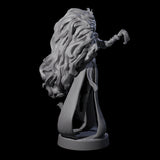 Big Hair Witch Queen Miniature for Dungeons and Dragons, Pathfinder or other TTRPGs