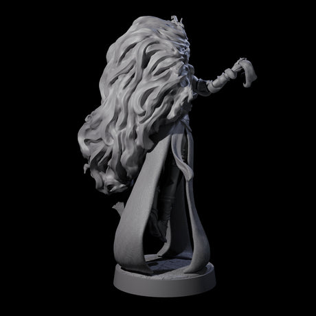 Big Hair Witch Queen Miniature for Dungeons and Dragons, Pathfinder or other TTRPGs