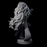 Big Hair Witch Queen Miniature for Dungeons and Dragons, Pathfinder or other TTRPGs