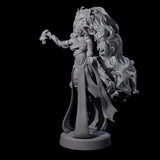 Big Hair Witch Queen Miniature for Dungeons and Dragons, Pathfinder or other TTRPGs
