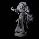 Big Hair Witch Queen Miniature for Dungeons and Dragons, Pathfinder or other TTRPGs