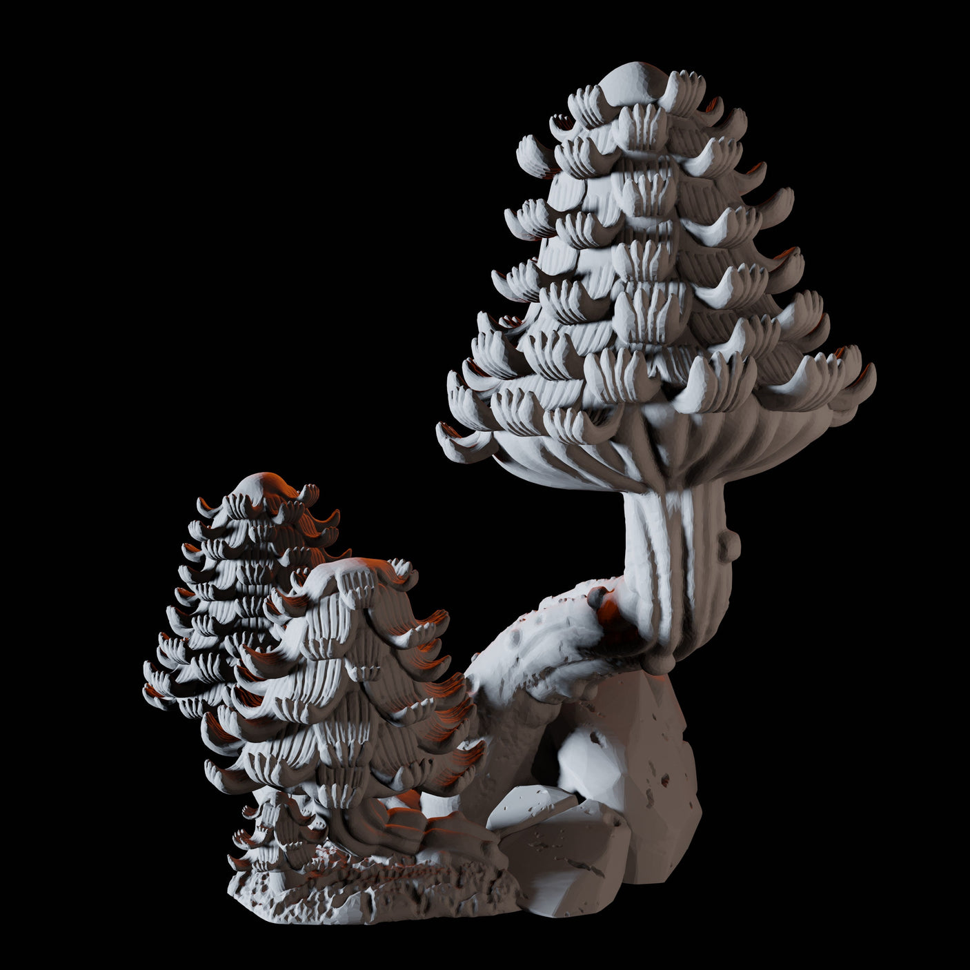 Big Peeled Mushroom Miniature for Dungeons and Dragons, Pathfinder or other TTRPGs