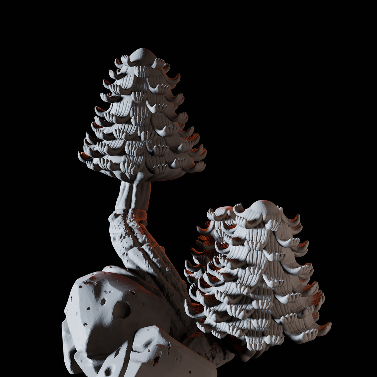 Big Peeled Mushroom Miniature for Dungeons and Dragons, Pathfinder or other TTRPGs