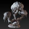 Big Snowy Tree Miniature for Dungeons and Dragons, Pathfinder or other TTRPGs
