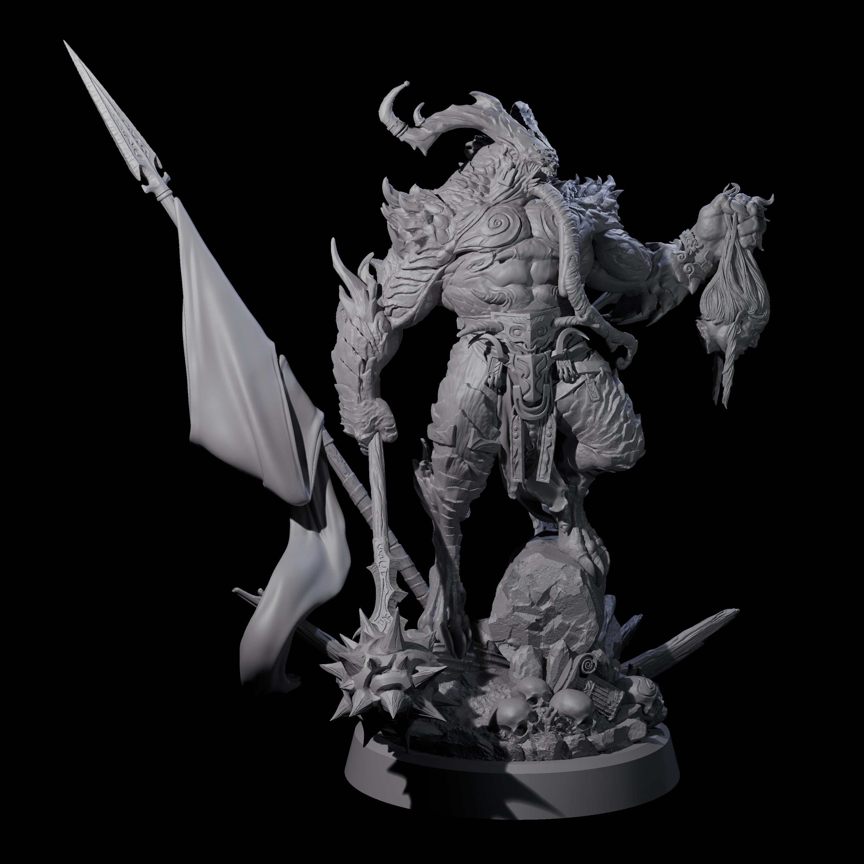 Big Tongued Slayer Demon Miniature for Dungeons and Dragons, Pathfinder or other TTRPGs