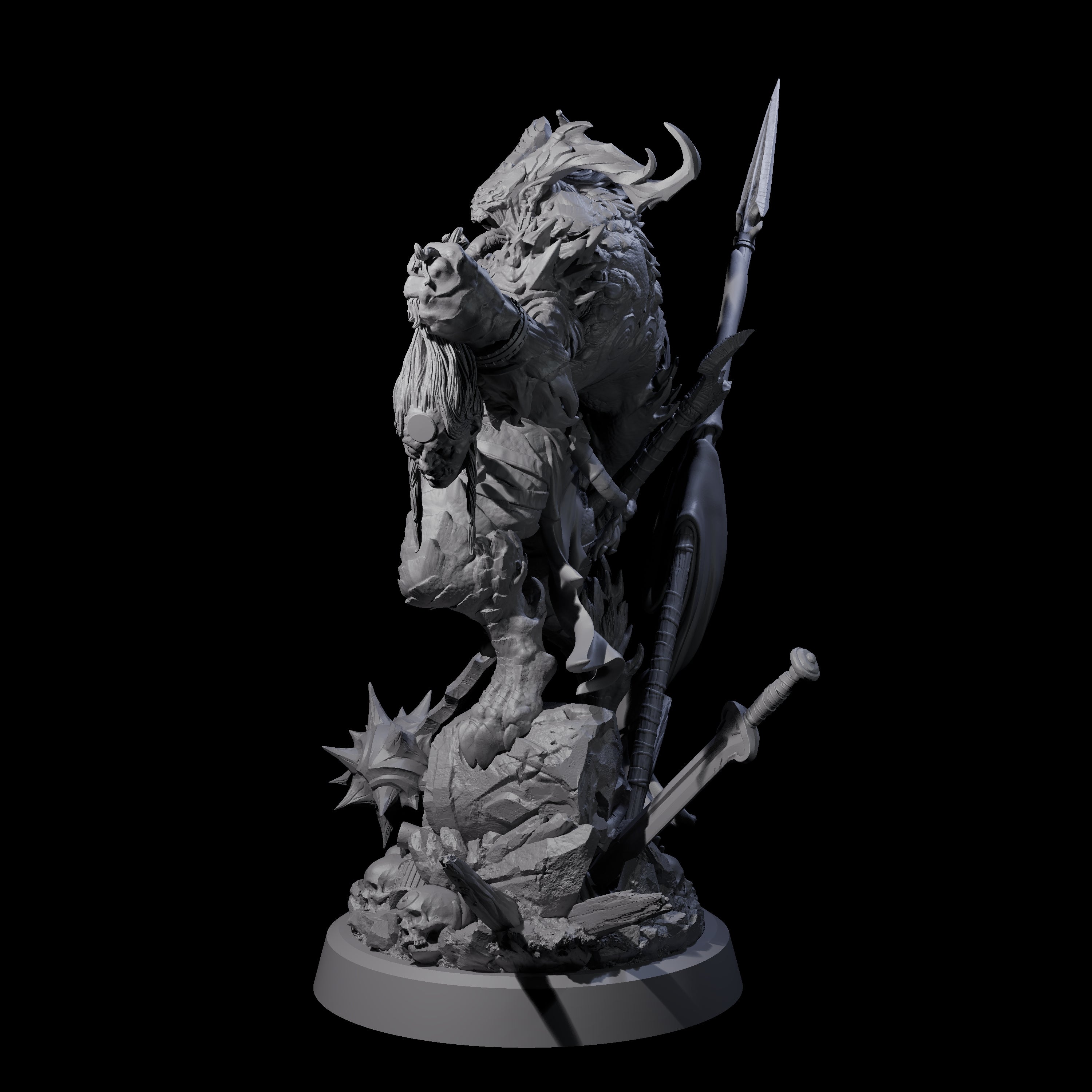 Big Tongued Slayer Demon Miniature for Dungeons and Dragons, Pathfinder or other TTRPGs
