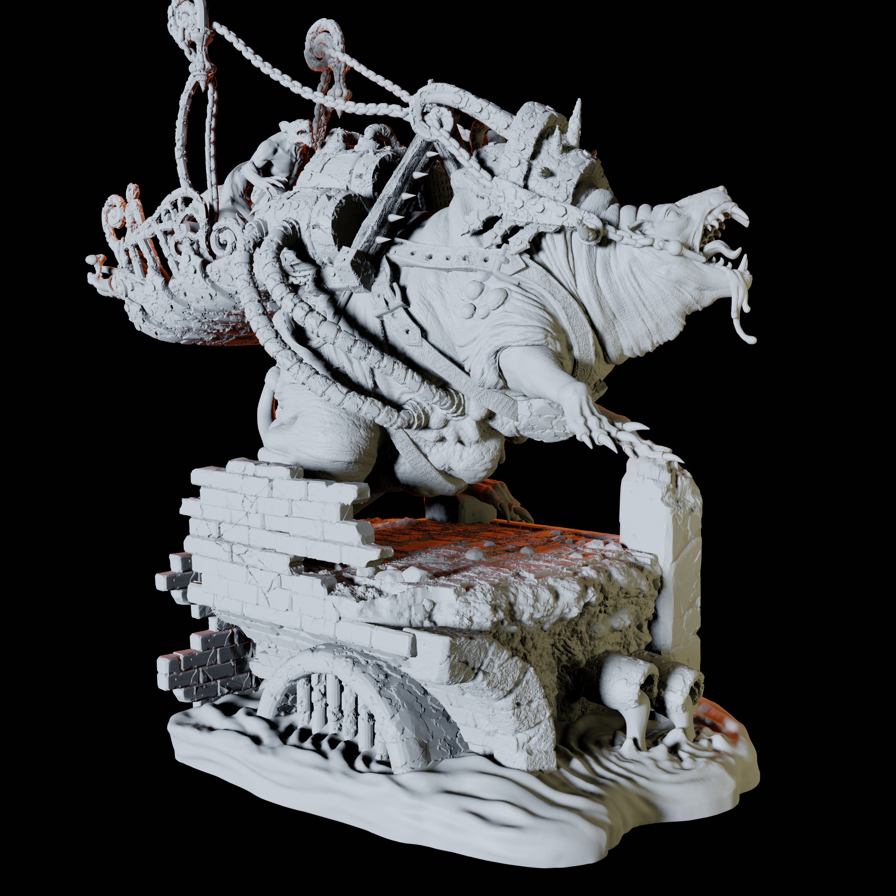Bile Rat Miniature for Dungeons and Dragons, Pathfinder or other TTRPGs