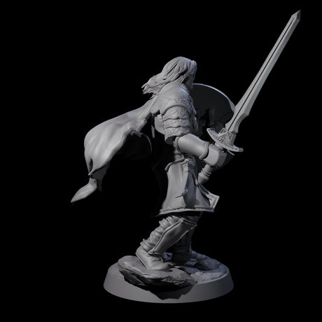 Black Moon Knight Miniature for Dungeons and Dragons, Pathfinder or other TTRPGs
