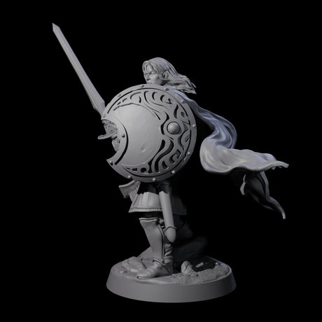 Black Moon Knight Miniature for Dungeons and Dragons, Pathfinder or other TTRPGs
