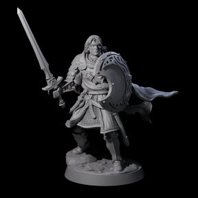 Black Moon Knight Miniature for Dungeons and Dragons, Pathfinder or other TTRPGs