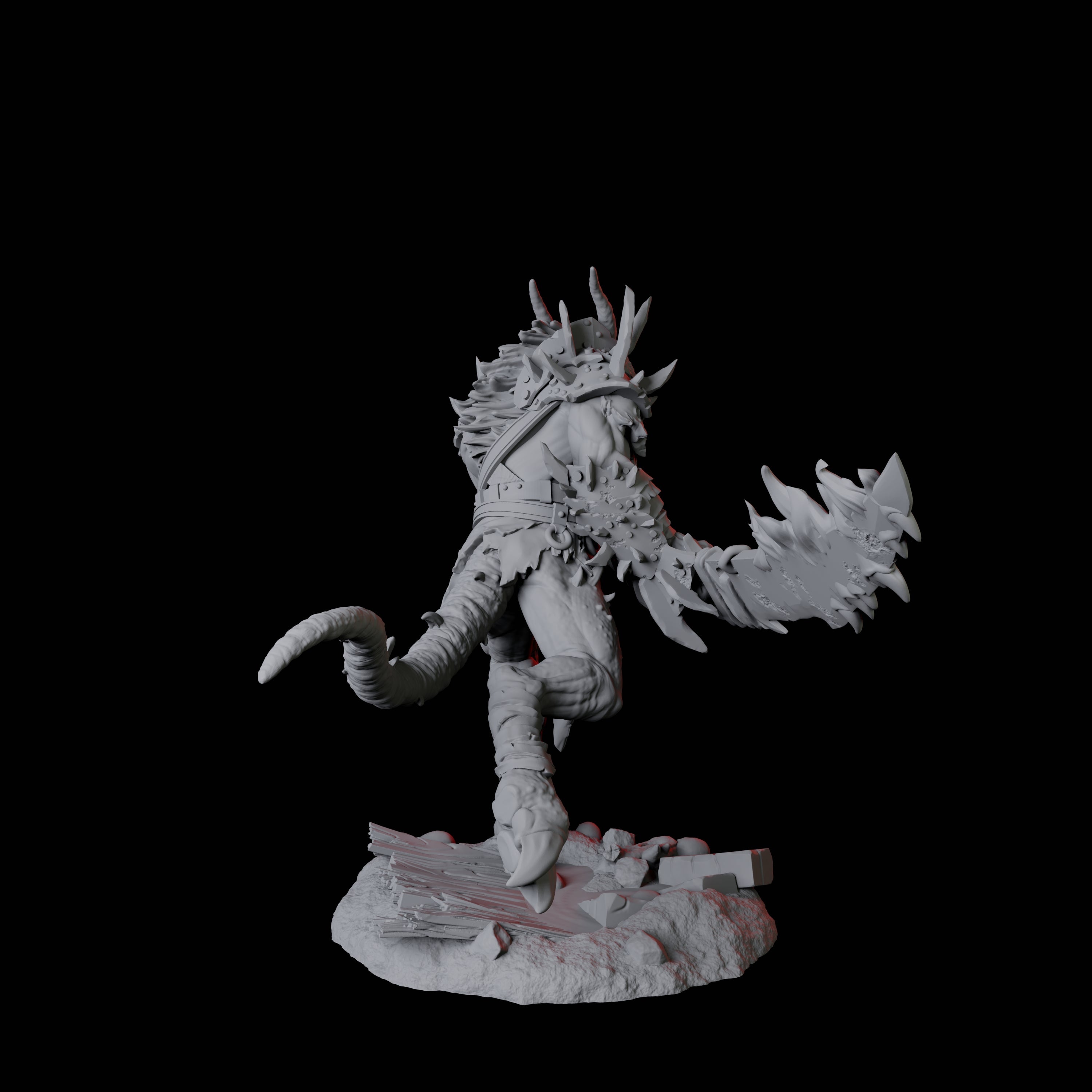 Blackfang Mutant Ratfolk B Miniature for Dungeons and Dragons, Pathfinder or other TTRPGs