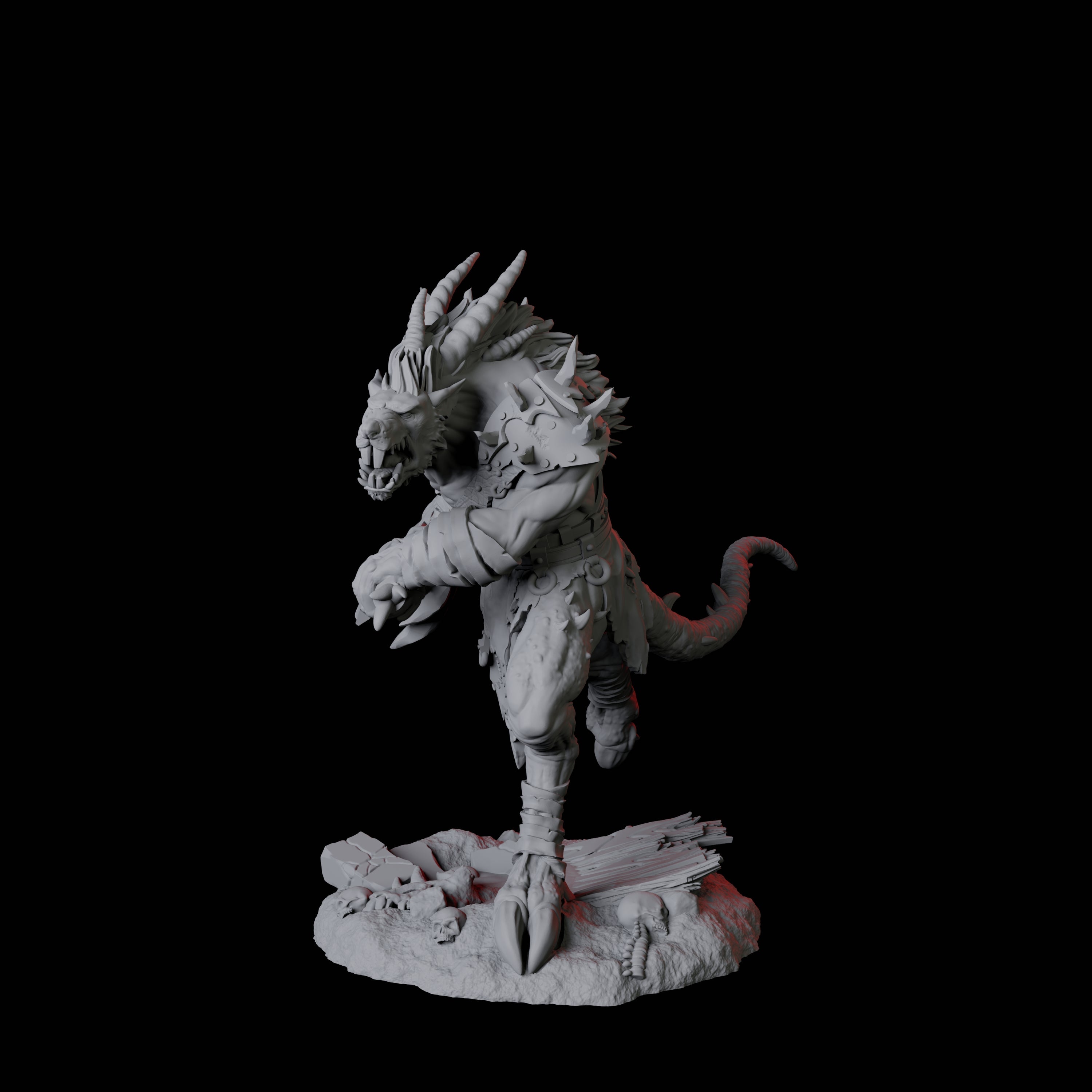 Blackfang Mutant Ratfolk B Miniature for Dungeons and Dragons, Pathfinder or other TTRPGs