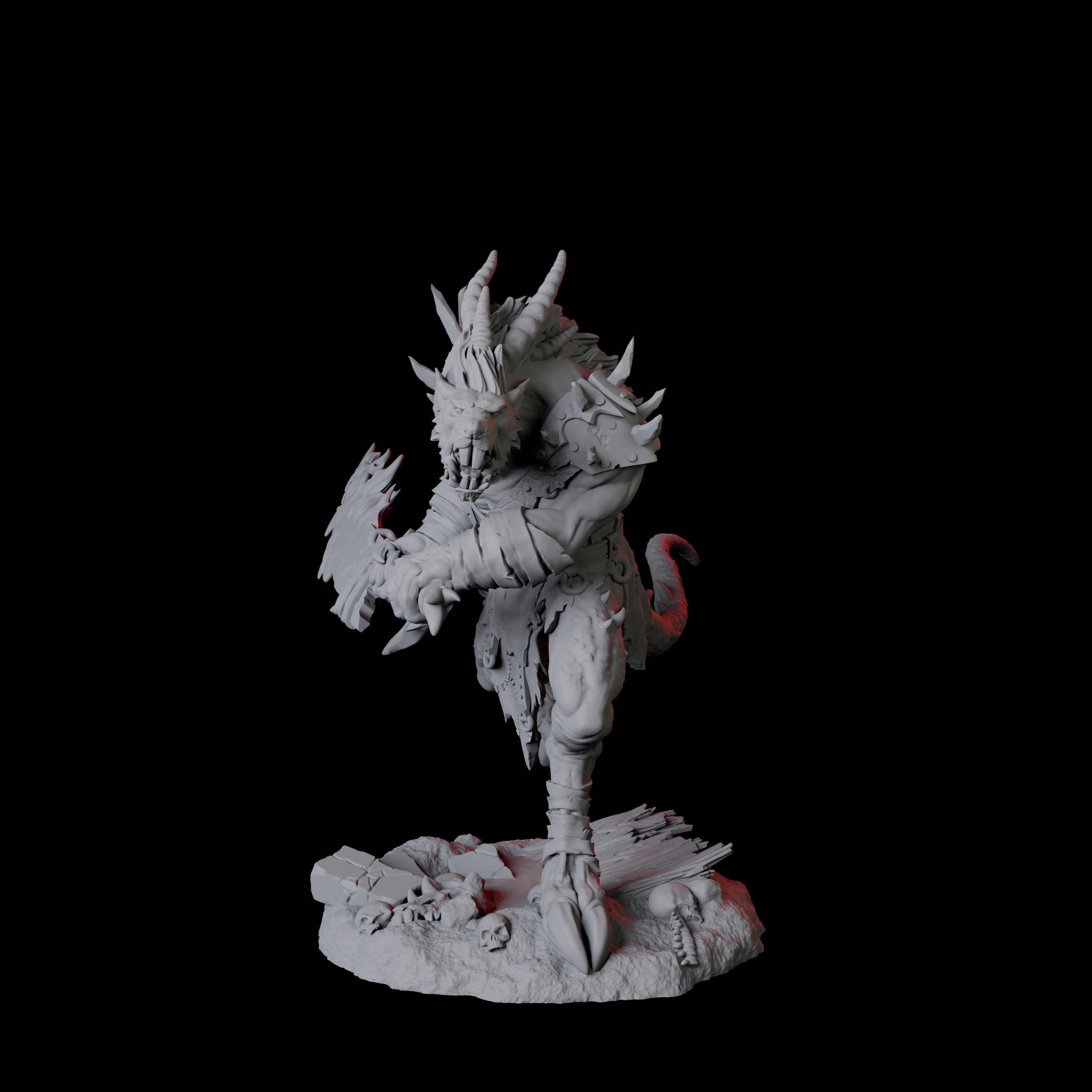 Blackfang Mutant Ratfolk B Miniature for Dungeons and Dragons, Pathfinder or other TTRPGs