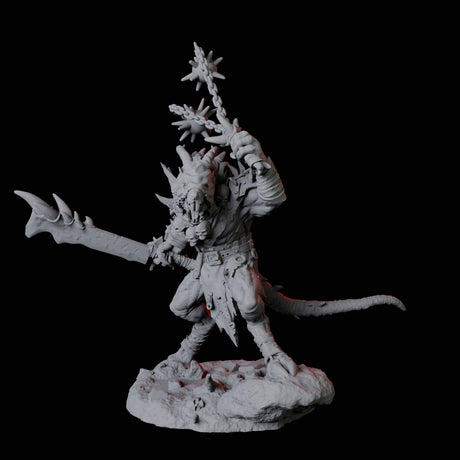Blackfang Mutant Ratfolk C Miniature for Dungeons and Dragons, Pathfinder or other TTRPGs