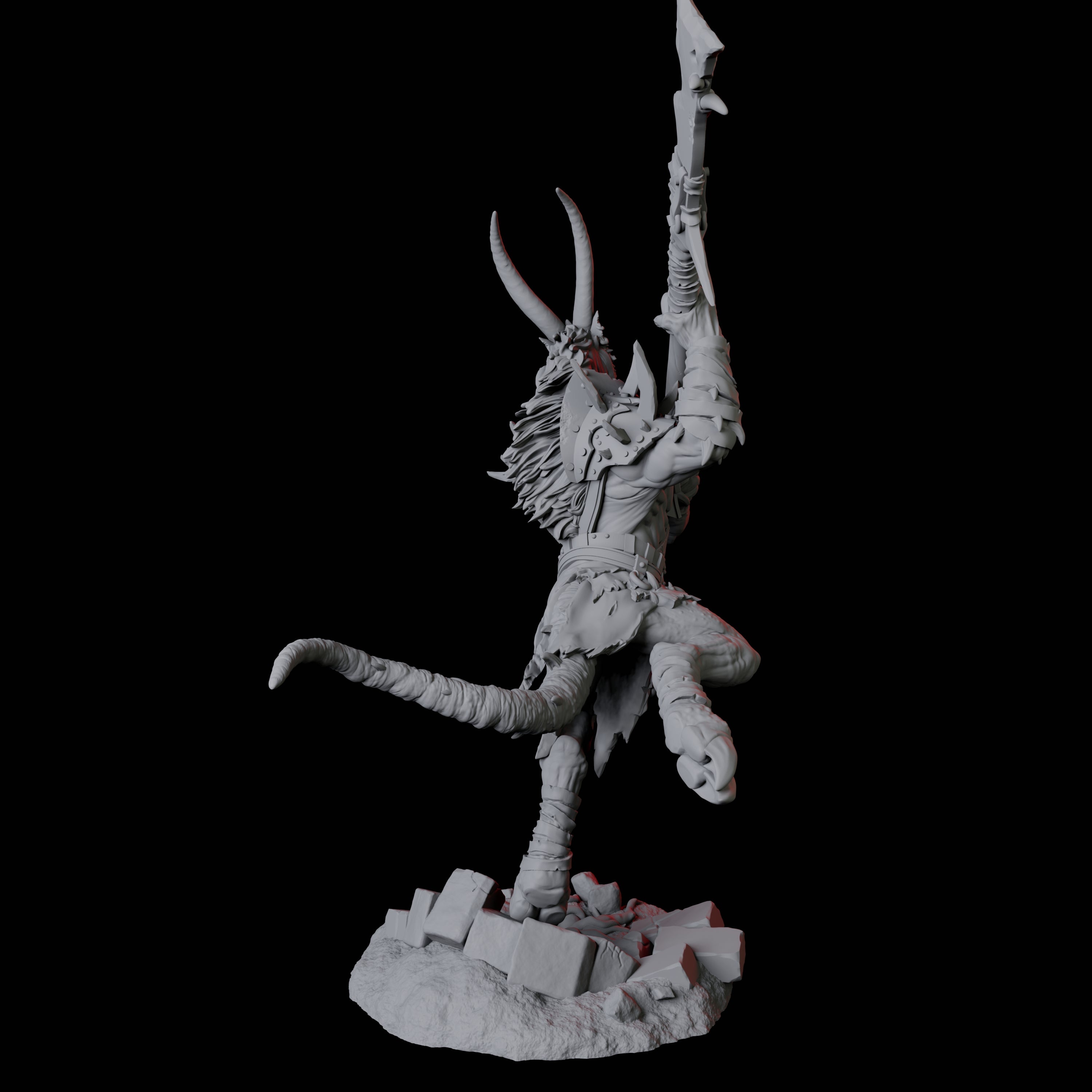 Blackfang Mutant Ratfolk D Miniature for Dungeons and Dragons, Pathfinder or other TTRPGs