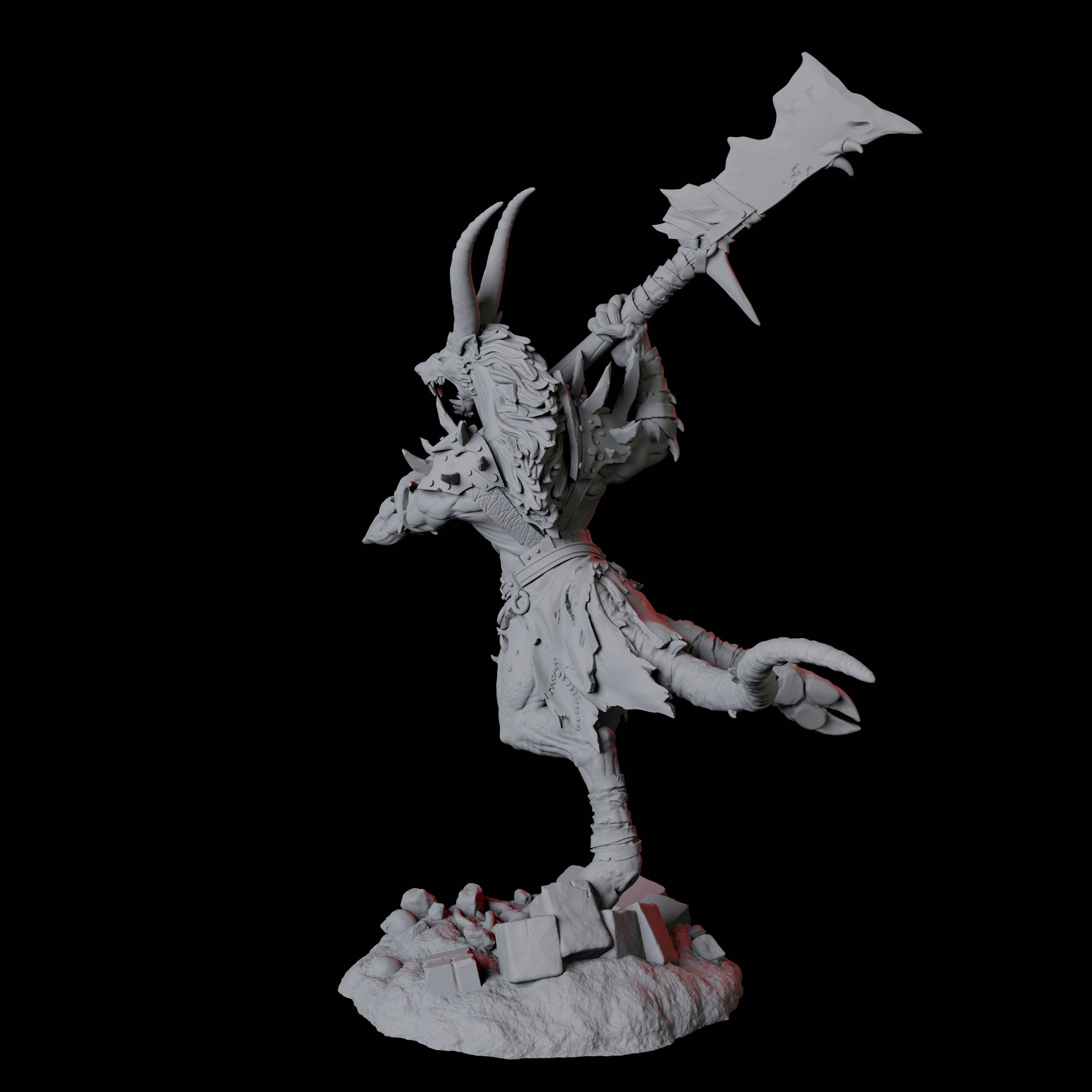 Blackfang Mutant Ratfolk D Miniature for Dungeons and Dragons, Pathfinder or other TTRPGs