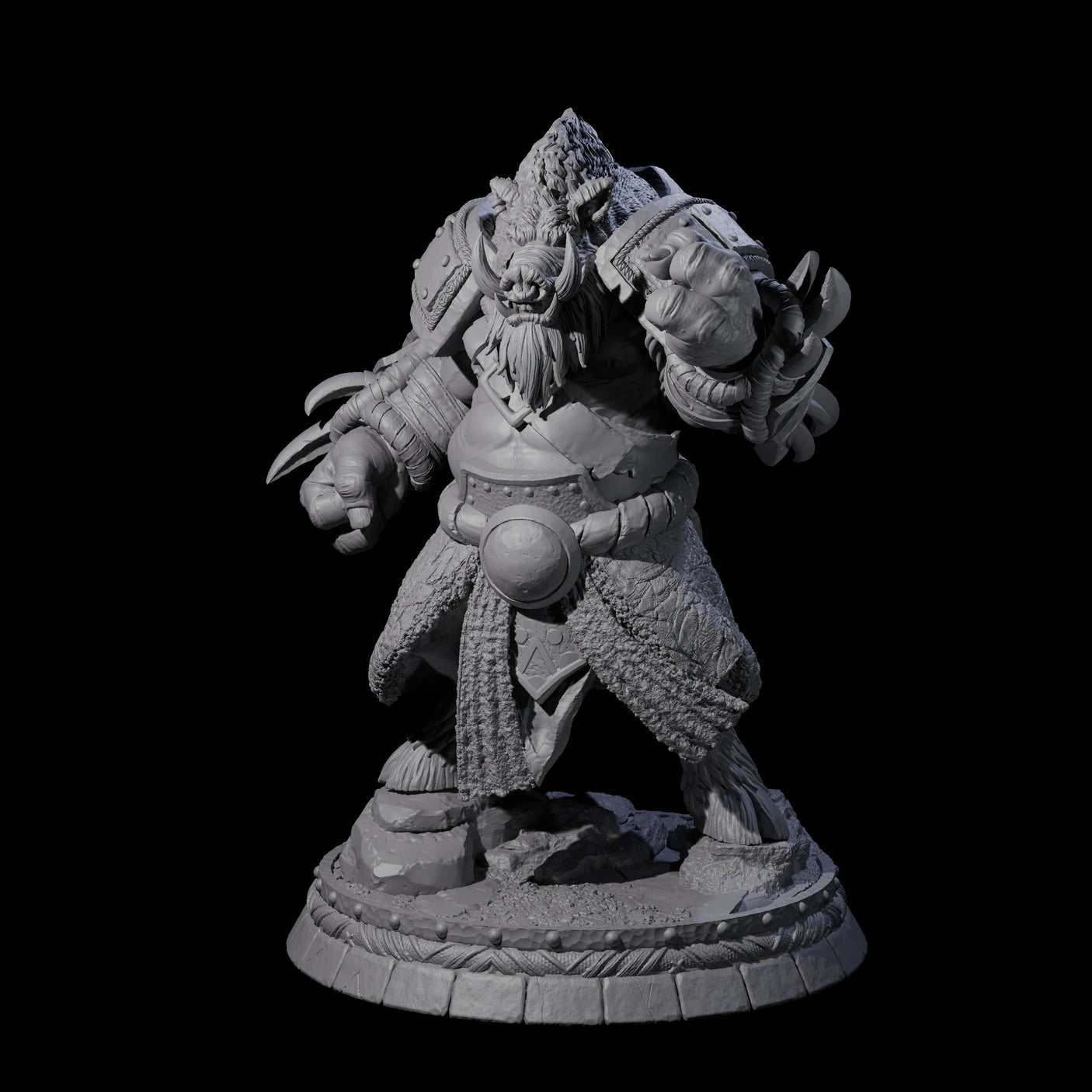 Blackthorn Wereboar D Miniature for Dungeons and Dragons, Pathfinder or other TTRPGs
