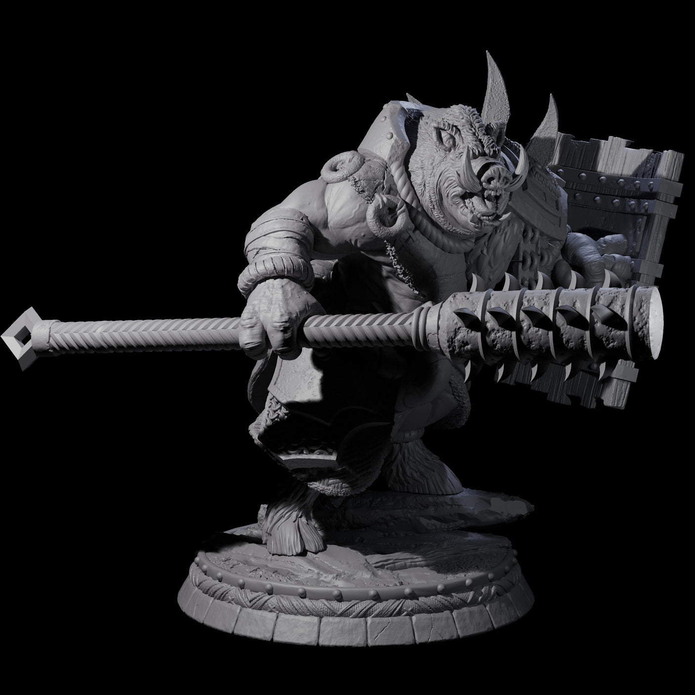 Blackthorn Wereboar K Miniature for Dungeons and Dragons, Pathfinder or other TTRPGs