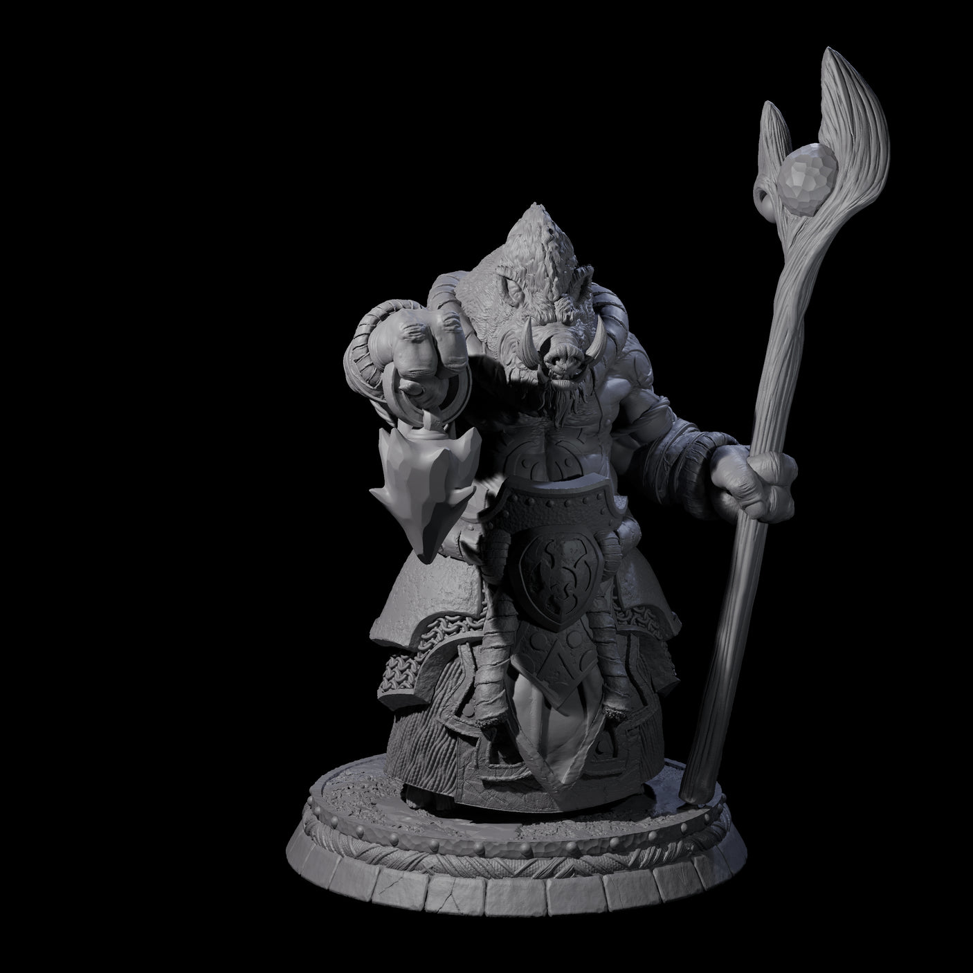 Blackthorn Wereboar L Miniature for Dungeons and Dragons, Pathfinder or other TTRPGs