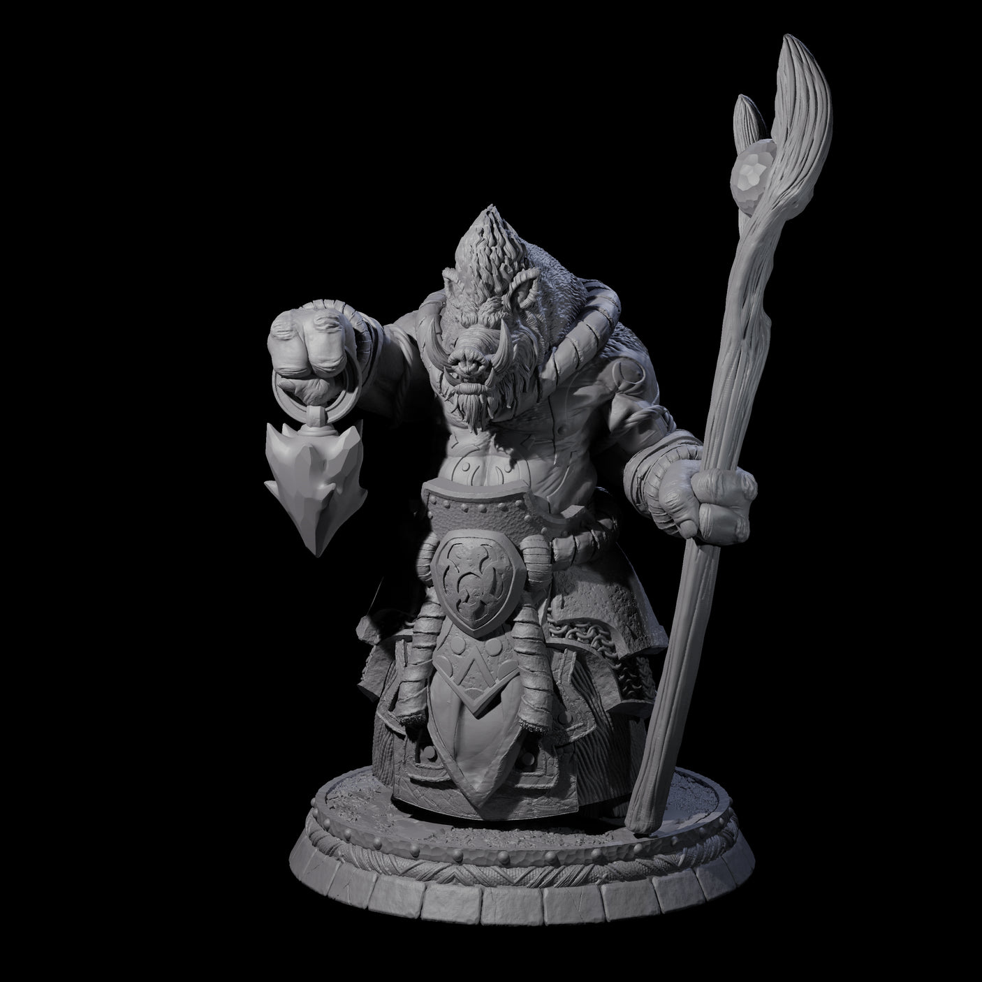 Blackthorn Wereboar L Miniature for Dungeons and Dragons, Pathfinder or other TTRPGs