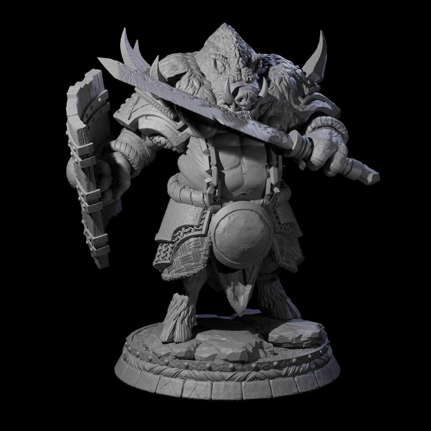 Blackthorn Wereboar M Miniature for Dungeons and Dragons, Pathfinder or other TTRPGs