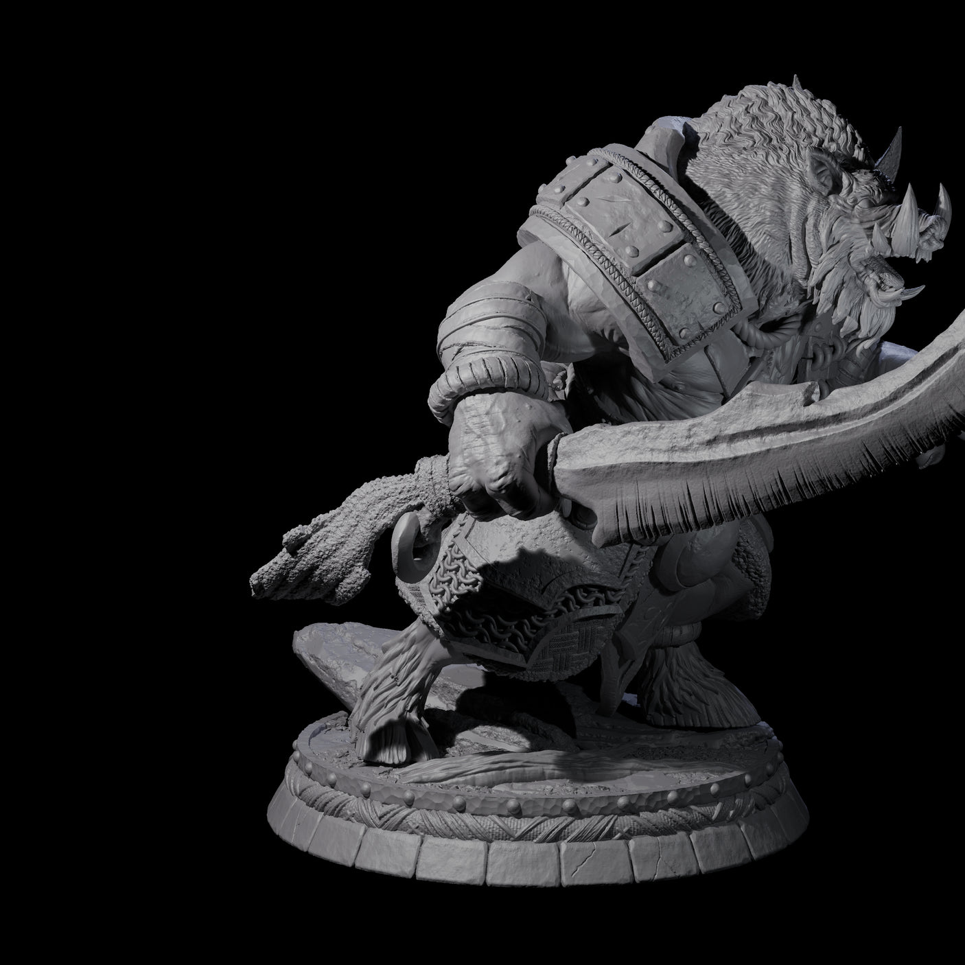 Blackthorn Wereboar P Miniature for Dungeons and Dragons, Pathfinder or other TTRPGs