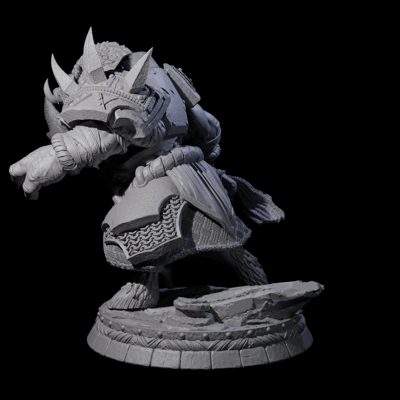 Blackthorn Wereboar P Miniature for Dungeons and Dragons, Pathfinder or other TTRPGs
