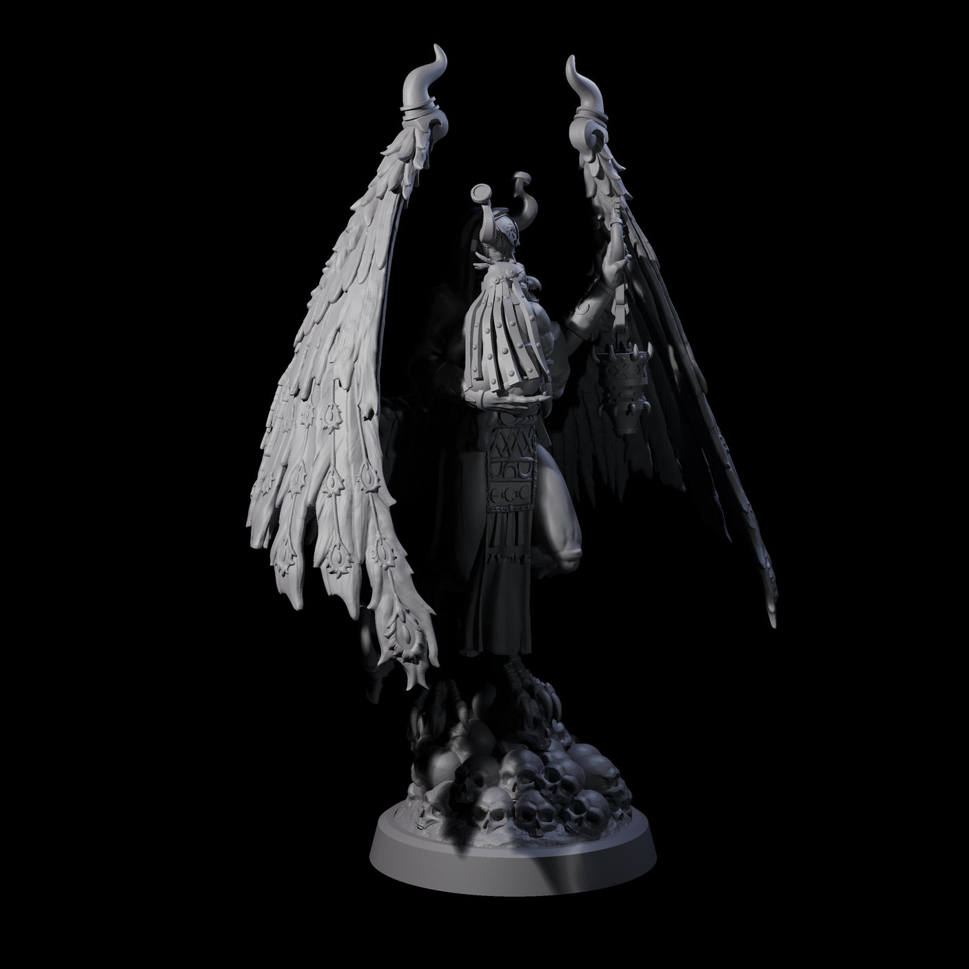 Blasphemous Demon Priestess Miniature for Dungeons and Dragons, Pathfinder or other TTRPGs