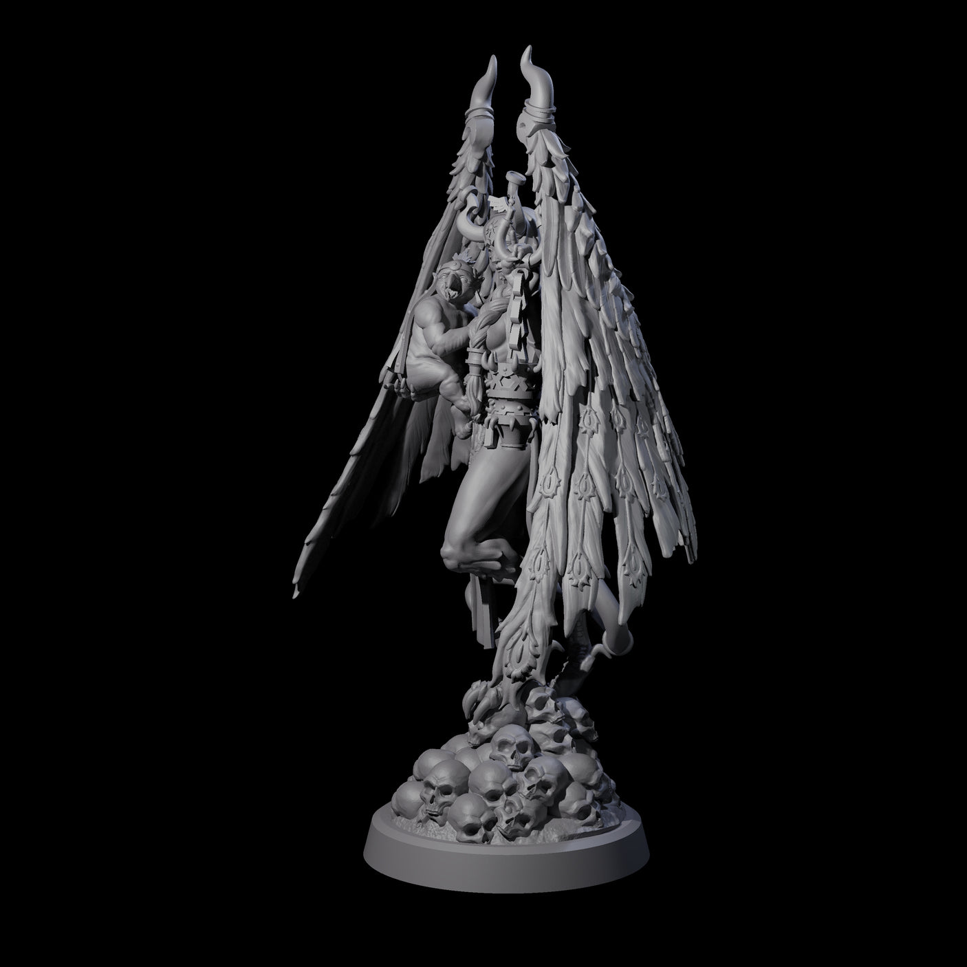 Blasphemous Demon Priestess Miniature for Dungeons and Dragons, Pathfinder or other TTRPGs