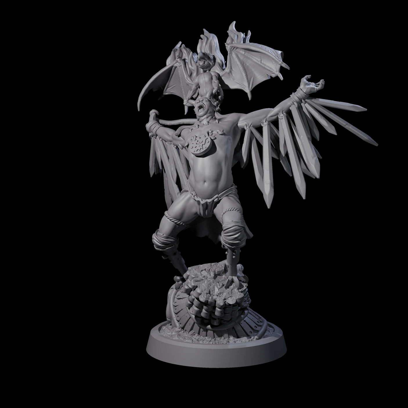 Blasphemous Human Cultist B Miniature for Dungeons and Dragons, Pathfinder or other TTRPGs