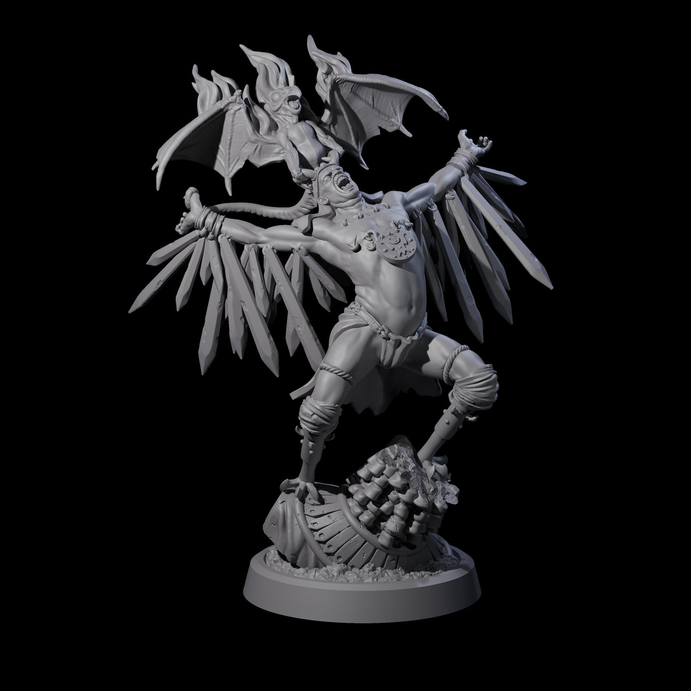 Blasphemous Human Cultist B Miniature for Dungeons and Dragons, Pathfinder or other TTRPGs