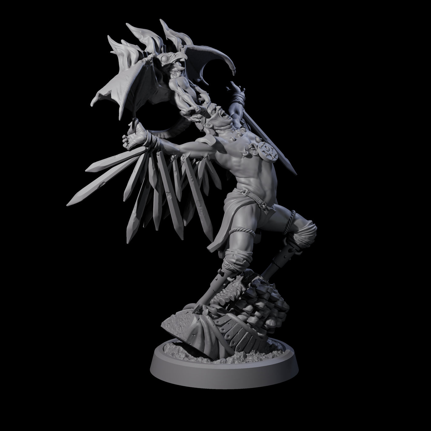 Blasphemous Human Cultist B Miniature for Dungeons and Dragons, Pathfinder or other TTRPGs