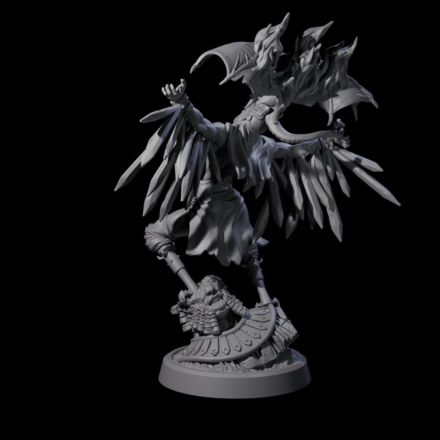 Blasphemous Human Cultist B Miniature for Dungeons and Dragons, Pathfinder or other TTRPGs